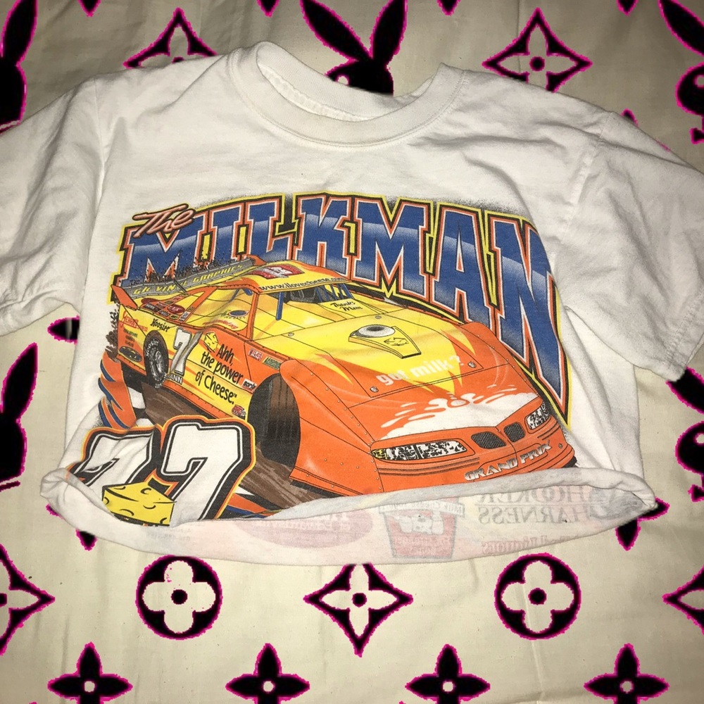 trendy vintage race car crop top